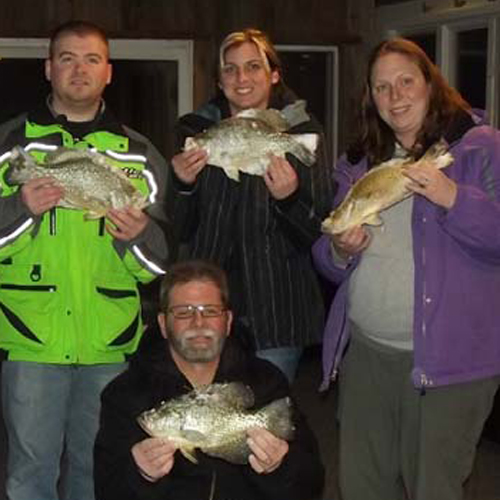 Candice and family with Crappies